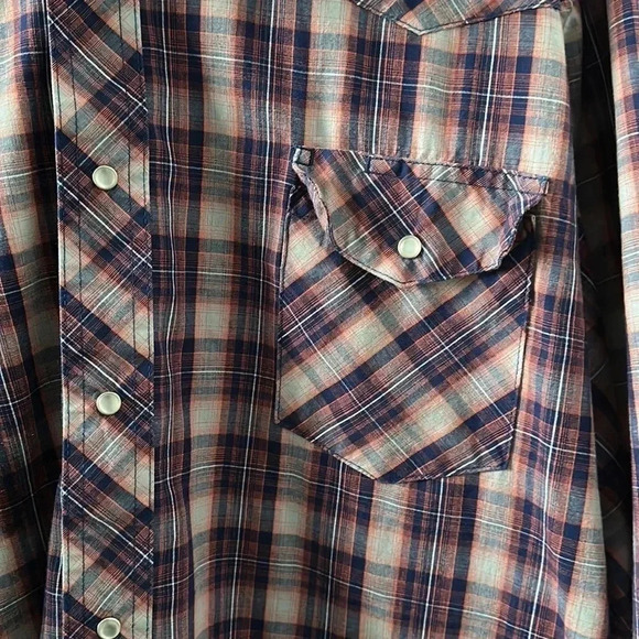 Wrangler Western Pearl Snap Button Down Shirt Size XXXL - Picture 5 of 7